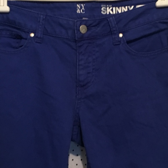New York and Company Blue Curvy Skinny Jeans - Picture 2 of 7